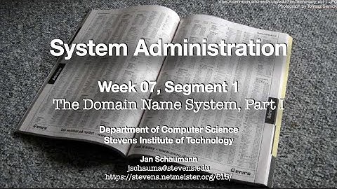 CS615 System Administration, Week 07, Segment 1 - The Domain Name System, Part I