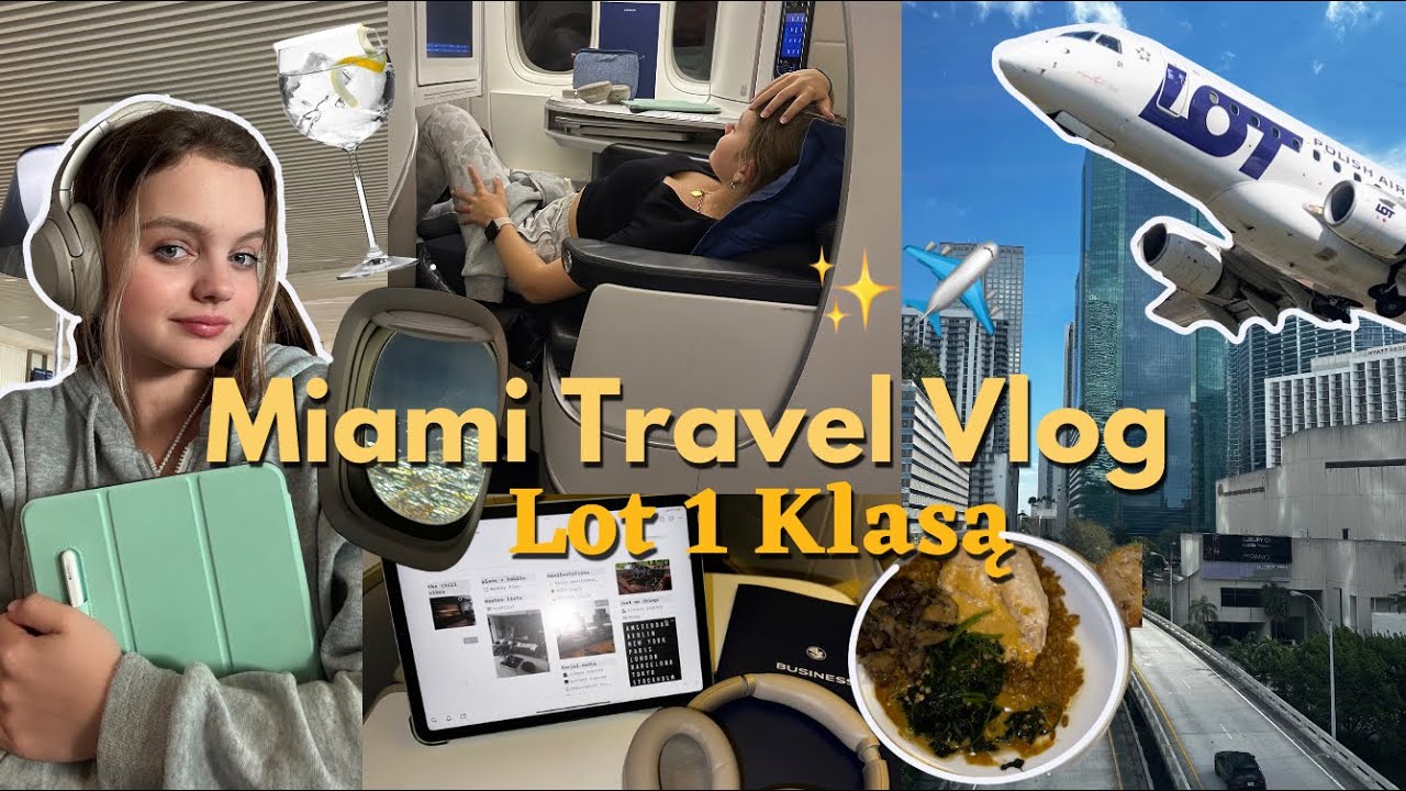 Jak wygląda lot 1 klasą do USA? Travel Vlog do Miami✨*Produktywnie*