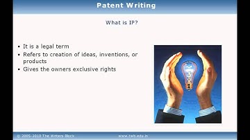 TWB Video Tutorial - Patent Writing Training