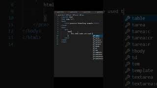 HTML Pre Tag Explained 🔥 | Show Code Exactly as Written | HTML Tutorial #shorts