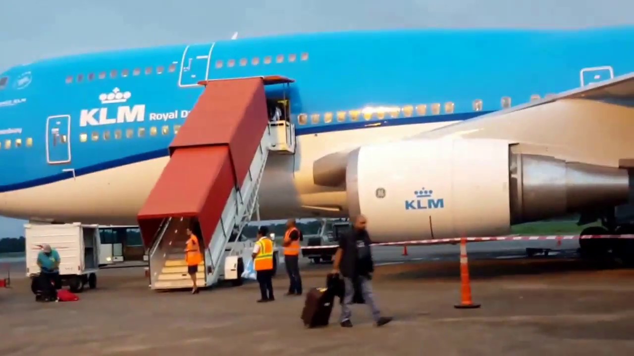 KLM Boarding Paramaribo to Amsterdam YouTube