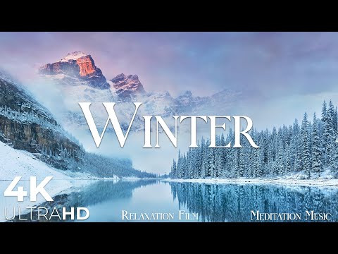 Winter Wind Blowing Snow Falling and Beautiful Relaxing Music