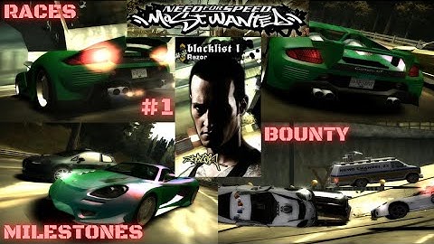 Need For Speed Most Wanted: Blacklist #1 Razor: Races, Milestones & Bounty