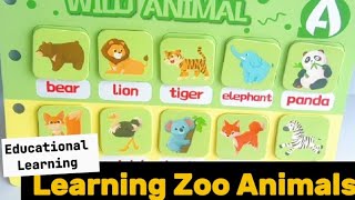 Toddler Learning  - Learn Zoo Animals - Educational Videos for Toddlers