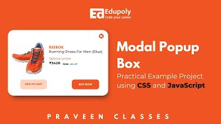 Modal Popup Box using CSS JS Practical Example Project || Telugu