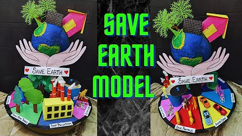 Save Earth 3D Model | Earth Day Craft | Environment Day | Green Day @craftthebest1
