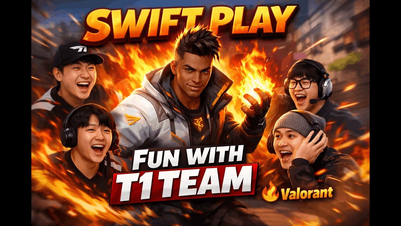 Swift Play with T1 Team | Phoenix Unrated Fun 🔥 Valorant