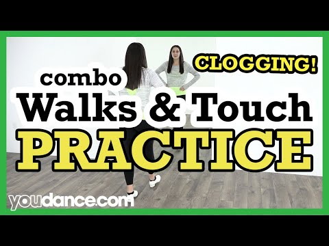 Walks & Touch Combo PRACTICE - Beginner Clogging