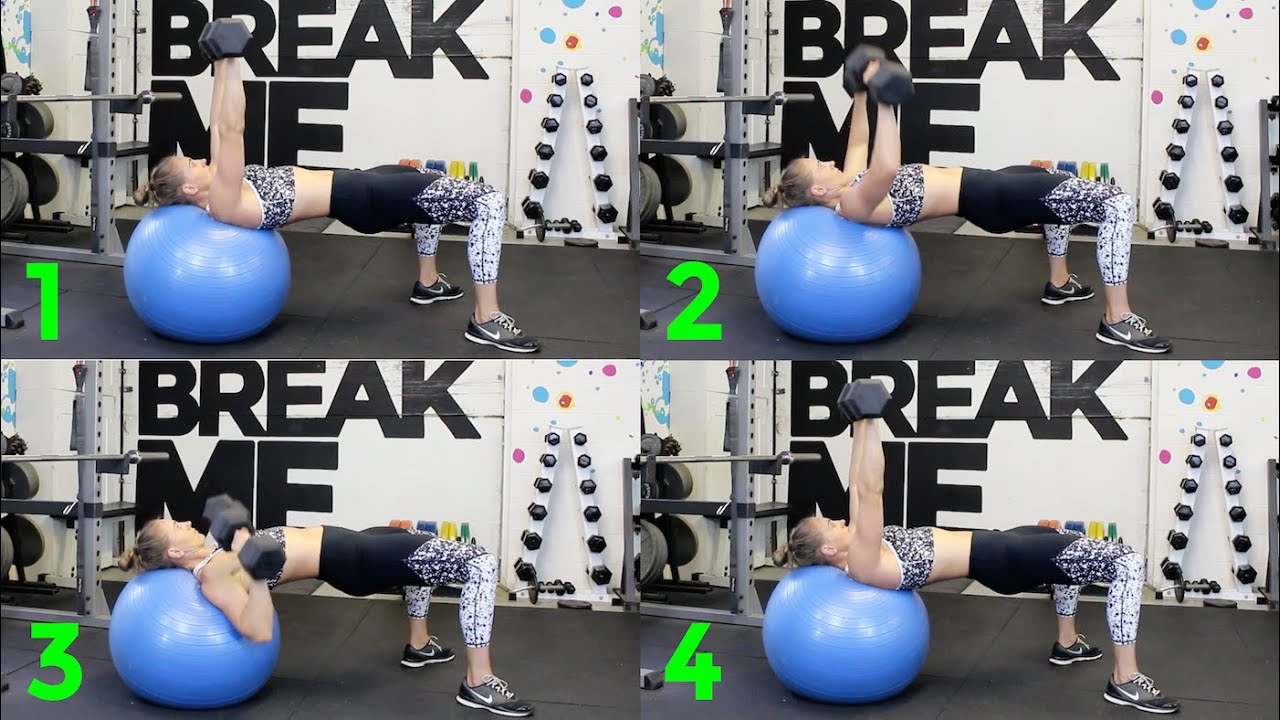 Stability Ball Dumbbell Bench Press Ft Lucid Sports Chest