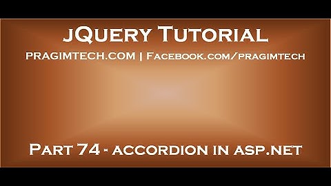 jQuery accordion in asp net