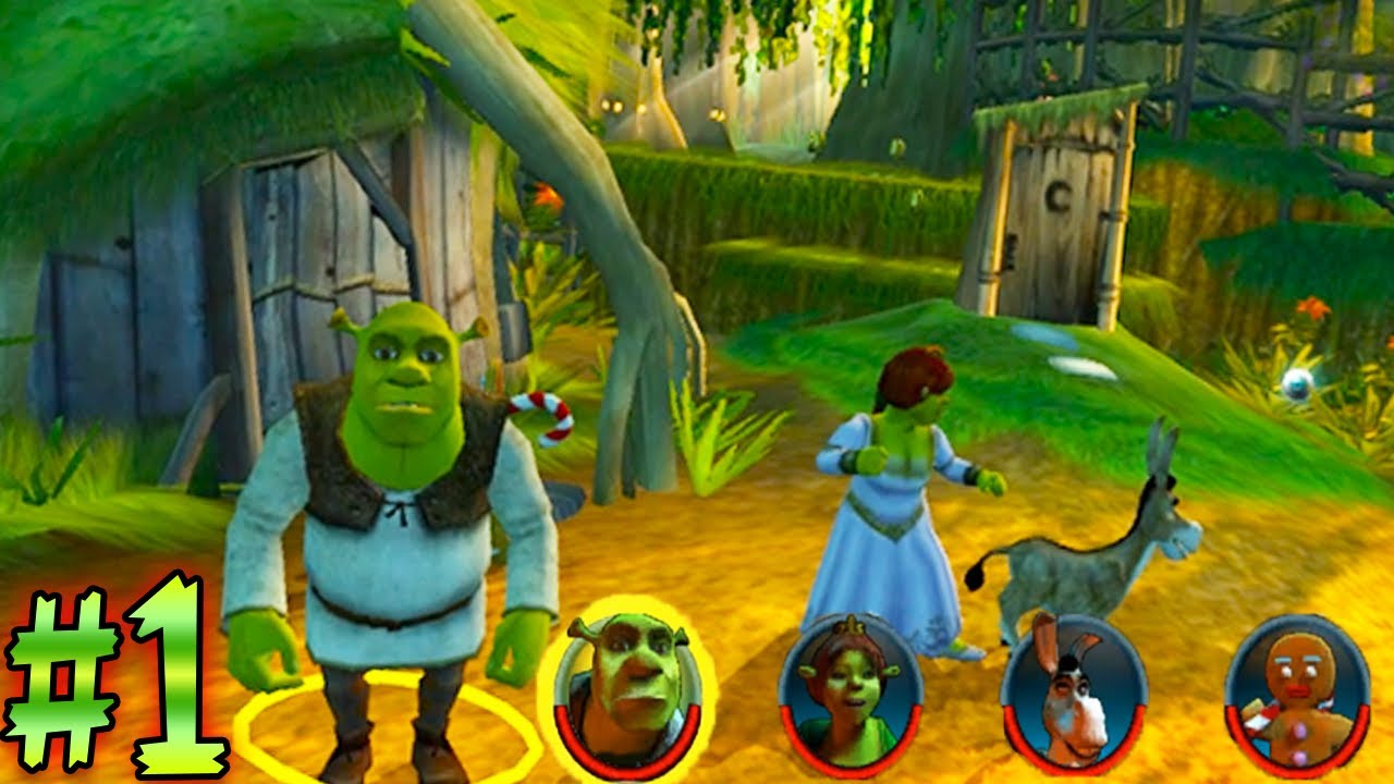 Прохождения игры шрек. Shrek 2 GAMECUBE. Шрек 2 Team Action. Shrek 2: Team Action (2004). Игра Шрек Team Action.