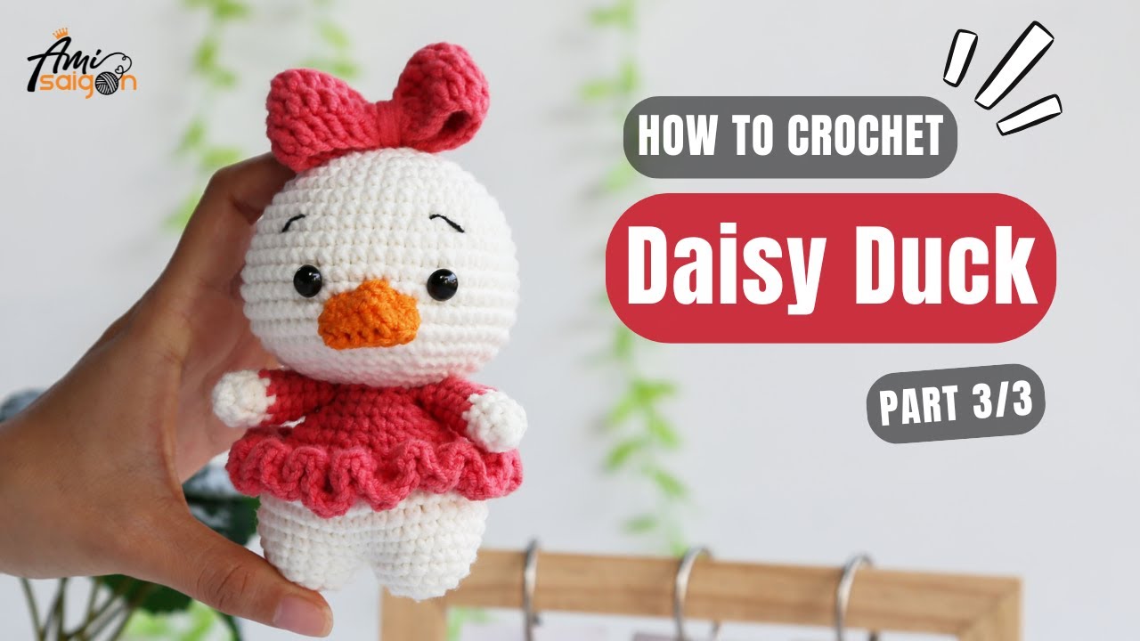 #852 Daisy Duck Amigurumi (3/3) | How To Crochet Character Amigurumi | @AmiSaigon