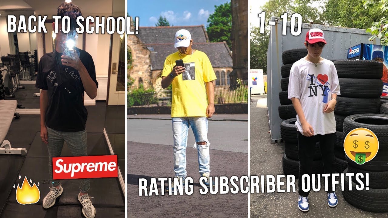 RATING MY SUBSCRIBERS HYPEBEAST FIRST DAY OF SCHOOL OUTFITS PART 2! (Supreme, Yeezy, Bape)