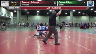 1058 Junior Men 113 Cameron Johnson Louisiana Vs Carson Oliger Illinois 3616355104