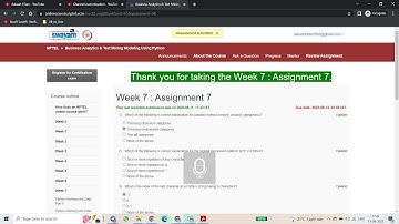 Week 7 | Assignment 7 | Business Analytics & Text Mining Modeling Using Python | | NPTEL Solution |