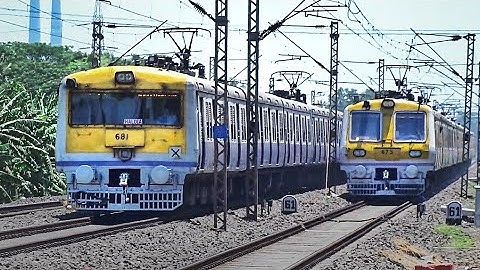 Incredible Parallel Train Race & Overtake : Howrah-Haldia Fast Local Overtake Panskura Local | SER