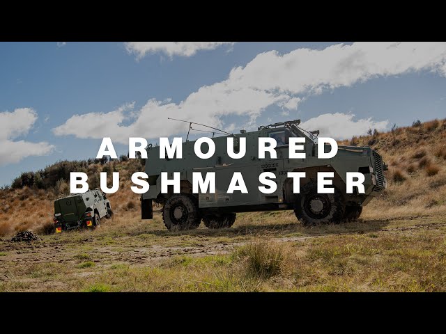 Bushmasters in the field | New Zealand Army class=