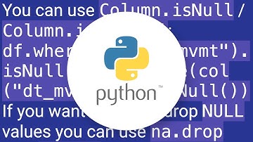 Filter Pyspark dataframe column with None value