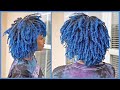 I DYED MY LOCS BLUE: TRYING HAIR COLOR WAX FOR THE 1ST TIME! | Keke J.