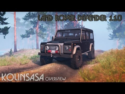 Land Rover Defender 110 dirty flat green