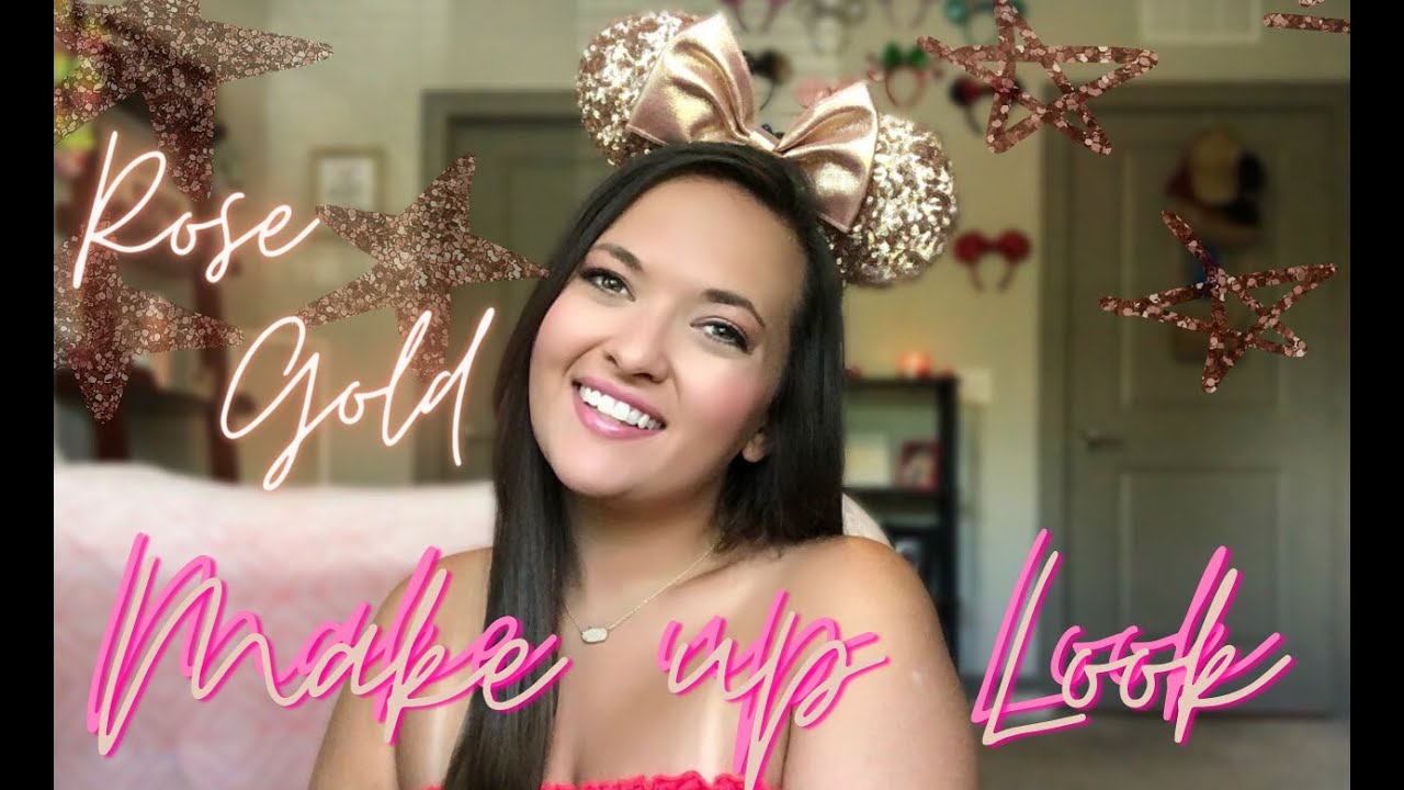 rose gold make up for DISNEY WORLD // urban decay naked cherry palette // disney ears make up