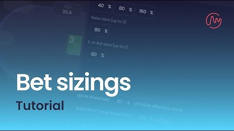 Bet Sizings | Deepsolver Tutorial Video | Poker Solver