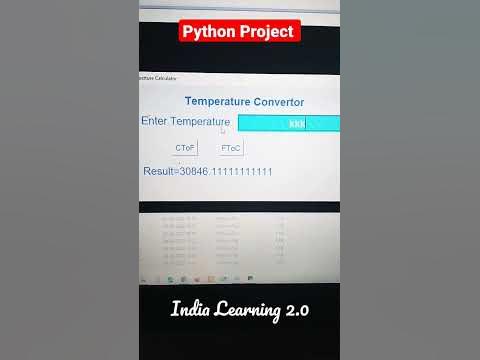 Python Project: Temperature Converter Python Project Celsius and ...