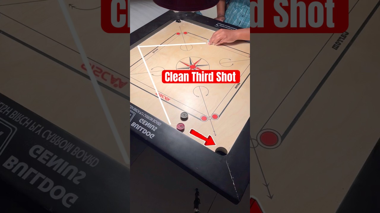 SIMPLE CARROM SHOT ll THIRD SHOT ll TRICK SHOT ll 