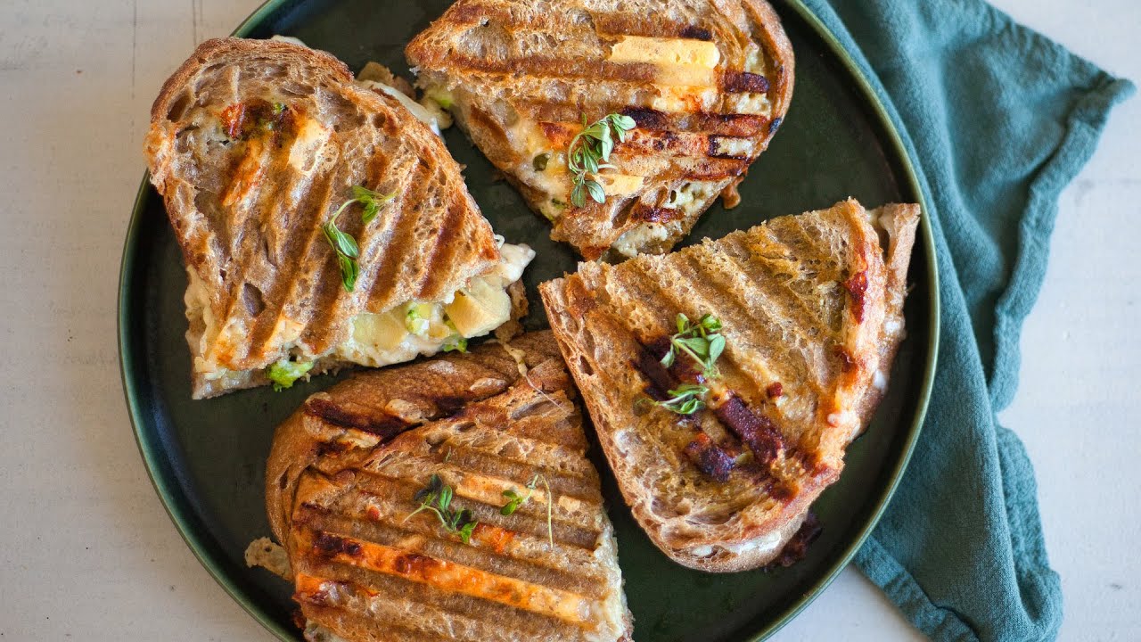 Панини или горячий бутерброд с артишок, брокколи и сыром - YouTube