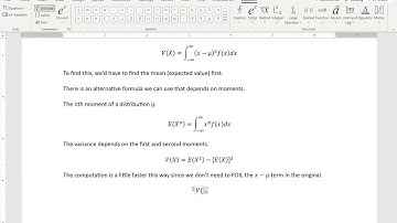 Continuous Probability Distributions: Expected Value and Variance
