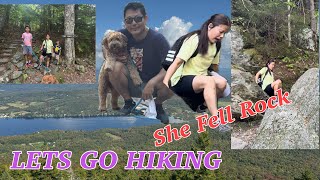 BEAUTIFUL VERMONT MOUNTAIN - Mount Elmore State Park Hiking and She Fell Down on Rocky Trail !!