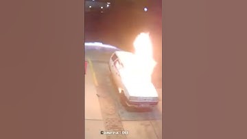 What happens when you light a cigarette at a gas station...#shorts