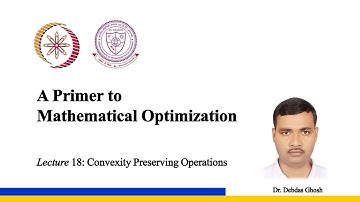 Lecture 18: Convexity Preserving Operations