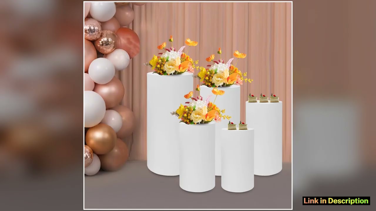 5Pcs Cylindrical Dessert Display Stands Wedding Event Cake Stand Set Cake Display CylinderRound