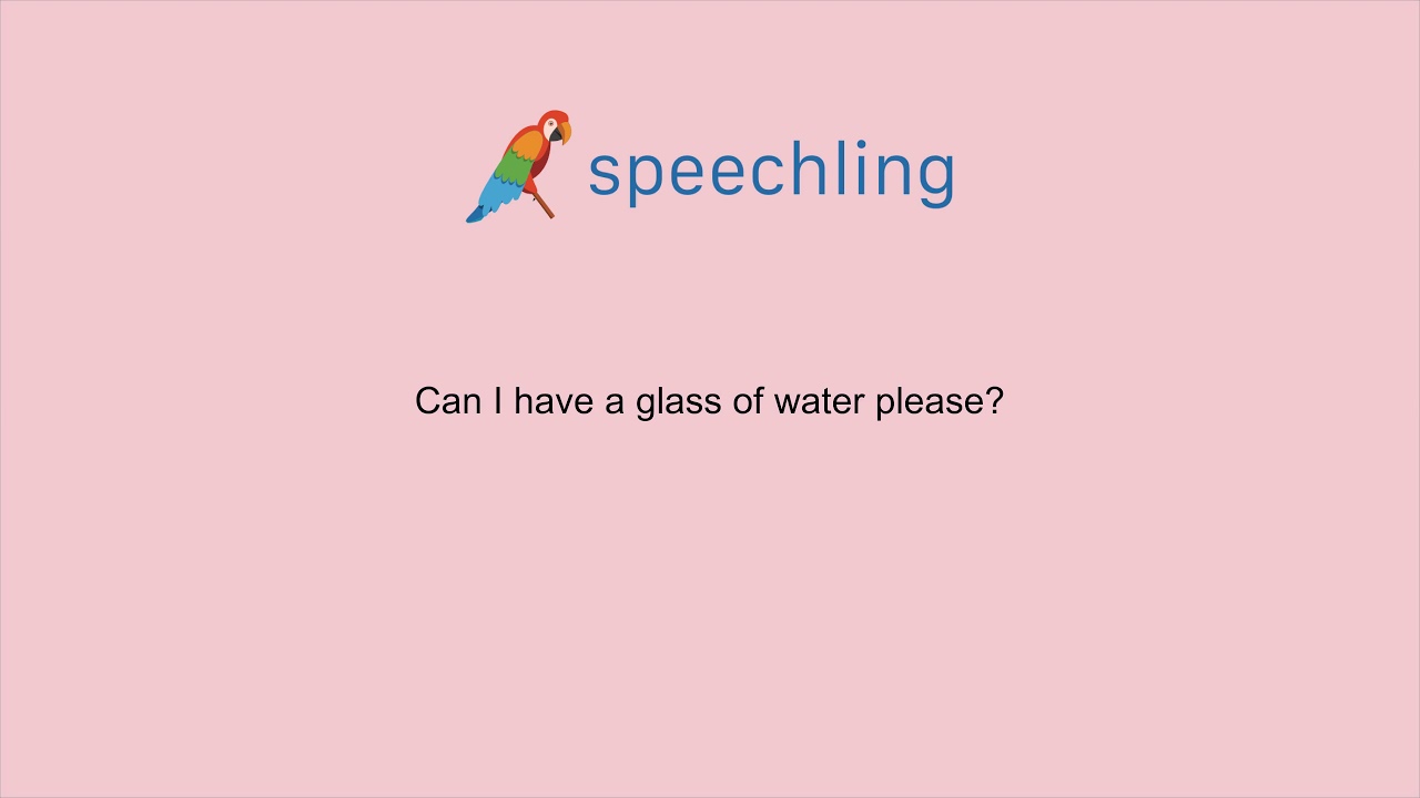 How To Say Can I Have A Glass Of Water Please In French YouTube