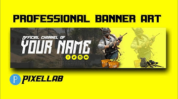 Create Abstract Youtube banner on Android || pubg gaming channel Art