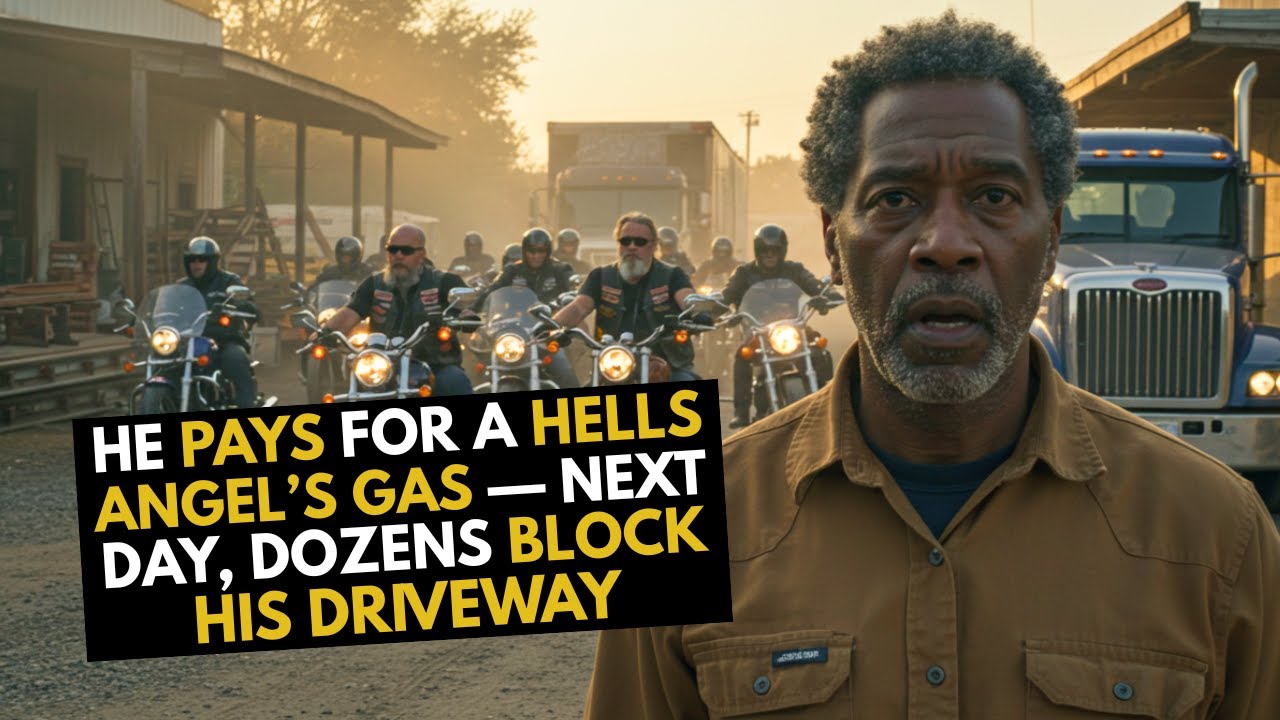 Дальнобойщик, испытывающий трудности, платит за бензин Hells Angels. На следующий день десятки ба...