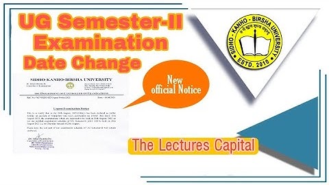 SKBU !! UG Semester-II Exam Date Change !! sidho-kanho-birsha university !!