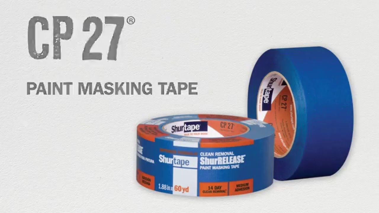 Shurtape CP 27 Masking Tape,Blue,1 in. x 60 yd.