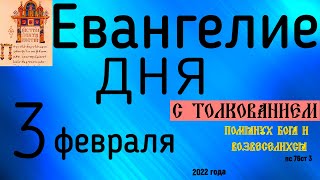 Евангелие дня с толкованием 3 февраля 2022 года