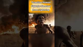 Primitive Human Fight for Survival from Lightning