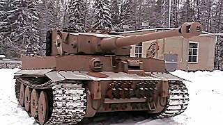 Фашистский танк Тигр  на ходу.\ The tank 'Tiger I' a test drive