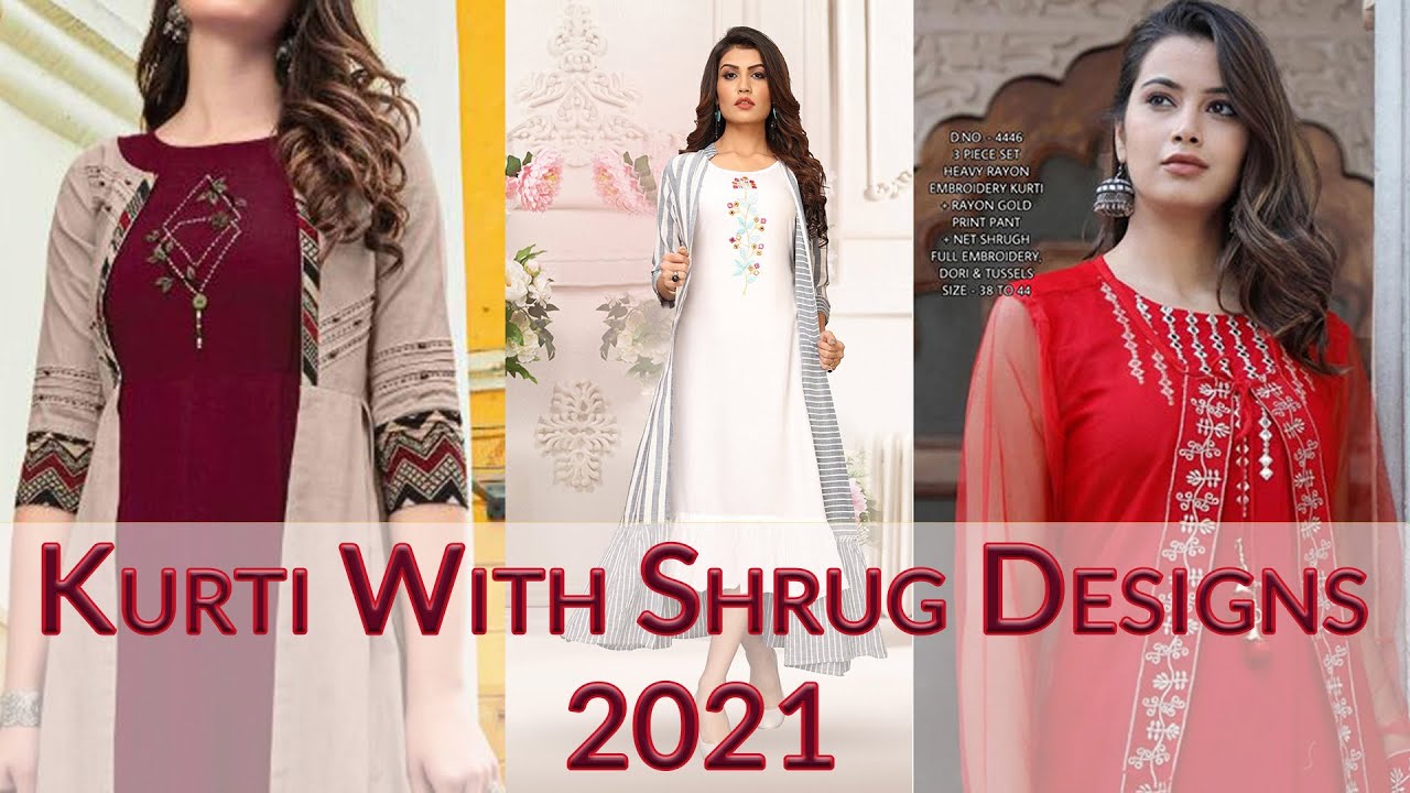 Latest #Long #Net #Shrug Design | #Kurti With Long Shrug Design | #Silk  Kurti With Net Shrug | Shrug for dresses, Long shrug, Long kurti designs