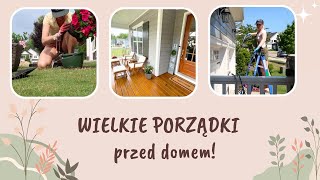 🟢 PORZĄDKI PRZED DOMEM / MALOWANIE / KWIATY