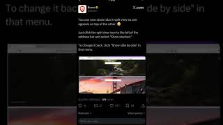 Information Brave users can now stack tabs in split-view so that one appears on the other News