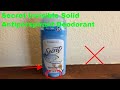 ✅  How To Use Secret Invisible Solid Antiperspirant Deodorant Review