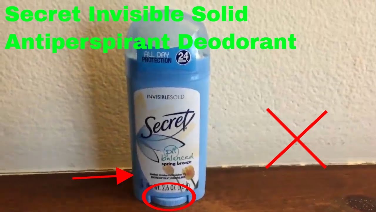 ✓ How To Use Secret Invisible Solid Antiperspirant Deodorant Review -  YouTube