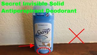 ✅  How To Use Secret Invisible Solid Antiperspirant Deodorant Review