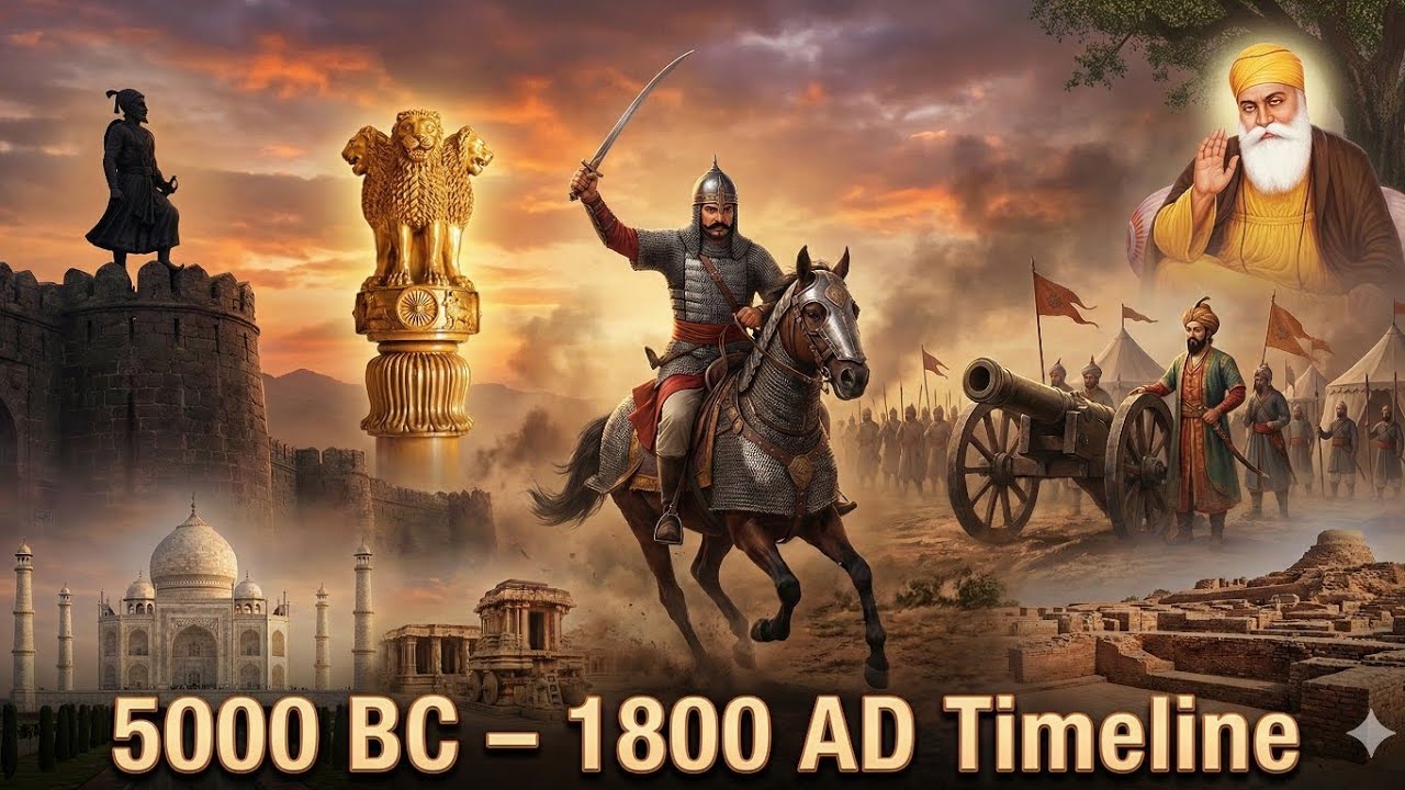 7000 Years of Indian History | Timeline Documentary 5000 BC – 1800 AD”