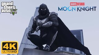 GTA 5 - Moon Knight (MCU) Fighting Criminals in the City (4K)